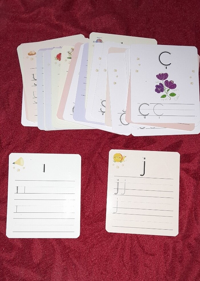 1.SINIF HARF YAZMA KARTLARI YAZ-SİL KARTLAR  - Görsel 5