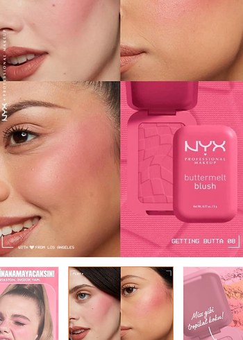 Beden NYX Buttermelt Krem Pudra Allık - 08 Getting