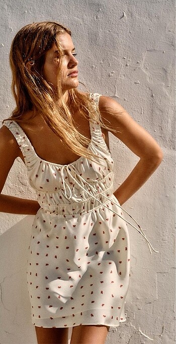 Zara saten elbise