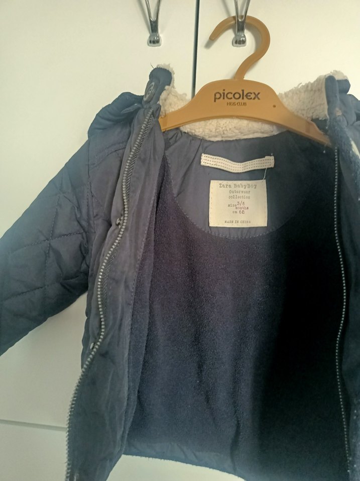 Erkek Çocuk Gri Kapitone Düğmeli Mont - Görsel 2