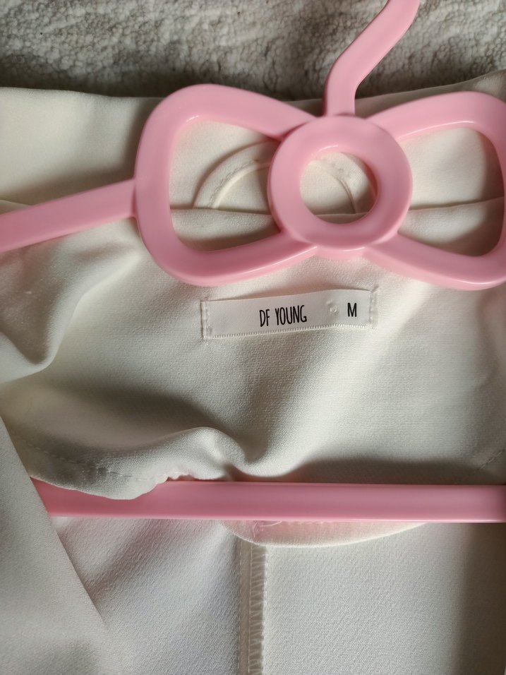 Düğmesiz Beyaz Kadın Blazer Ceket - Görsel 4