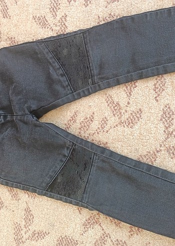 Gri kiz Çocuk Biker Denim Pantolon - Görsel 5