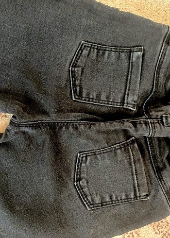 Gri kiz Çocuk Biker Denim Pantolon - Görsel 4