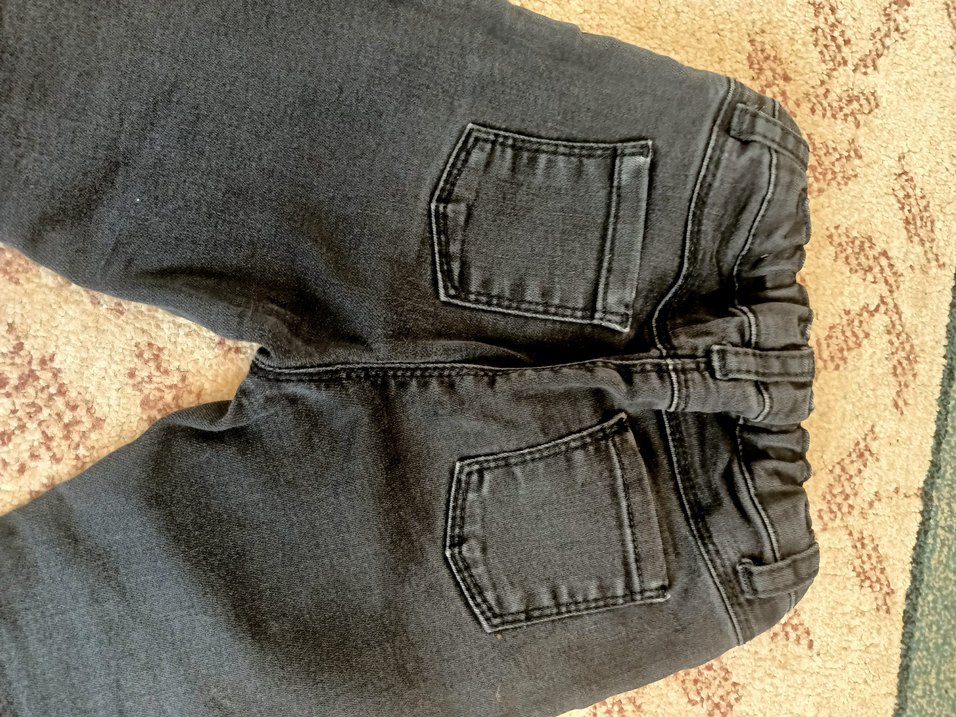 Gri kiz Çocuk Biker Denim Pantolon - Görsel 4