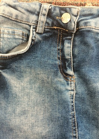 Kız Çocuk Renkli kot Etek - Görsel 2