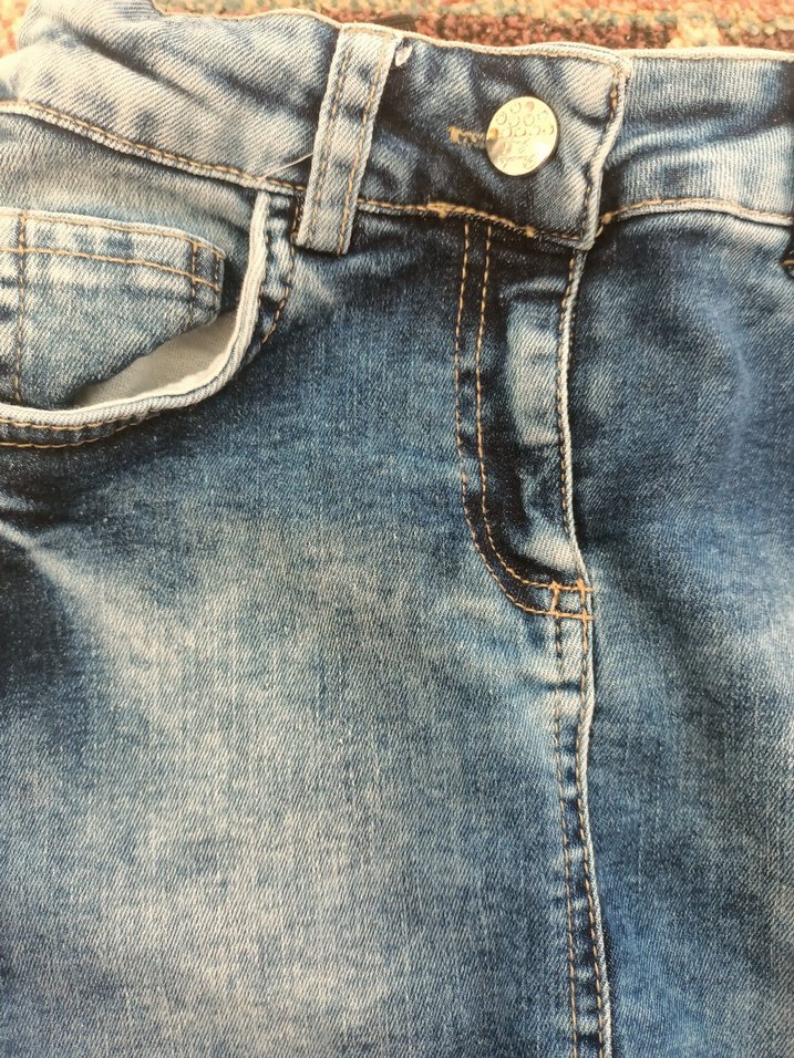 Kız Çocuk Renkli kot Etek - Görsel 2