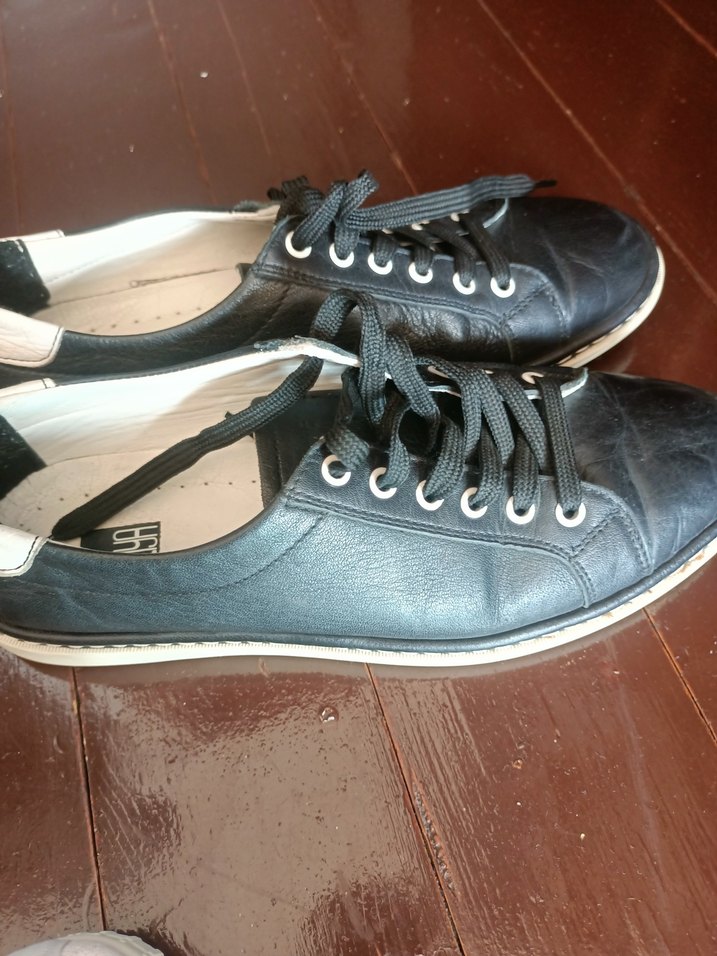 Siyah Deri kadin Sneakers - Görsel 3