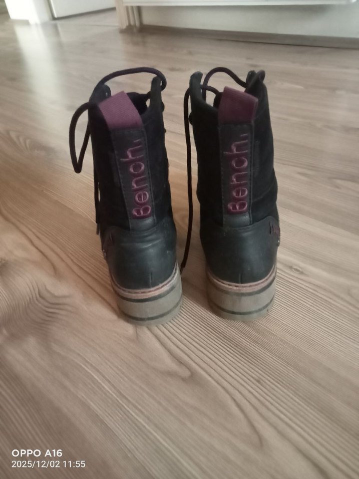 Siyah Süet Bağcıklı Topuklu Kadın Bot sıfır ayarında - Görsel 2