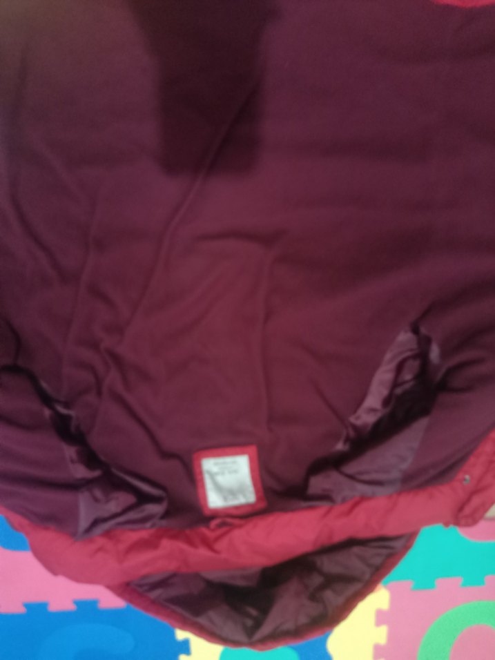 Bordo Kapüşonlu Erkek ve kız  Çocuk Mont - Görsel 5