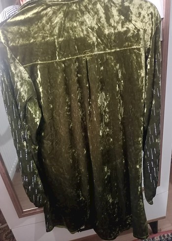 Yeşil Parlak Uzun Kollu Kadın takim - Görsel 5