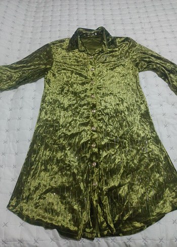 Yeşil Parlak Uzun Kollu Kadın takim - Görsel 9