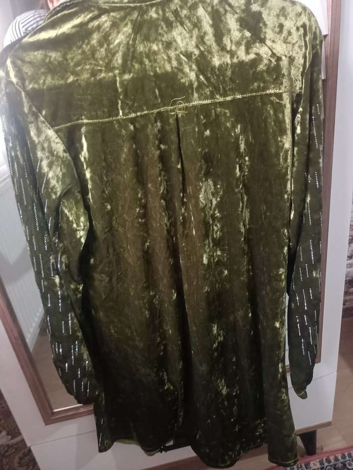 Yeşil Parlak Uzun Kollu Kadın takim - Görsel 5