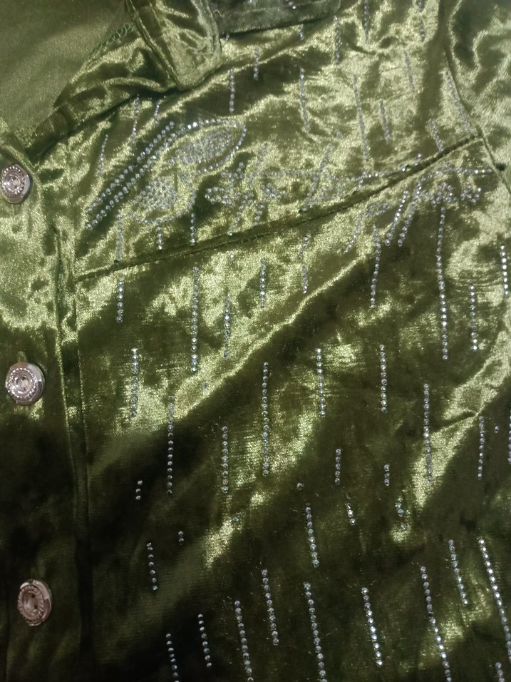 Yeşil Parlak Uzun Kollu Kadın takim - Görsel 3