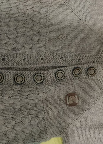 Gri Örgü Bebek Tulum, Uzun Kollu sorunsuz ve deforme yok - Görsel 2