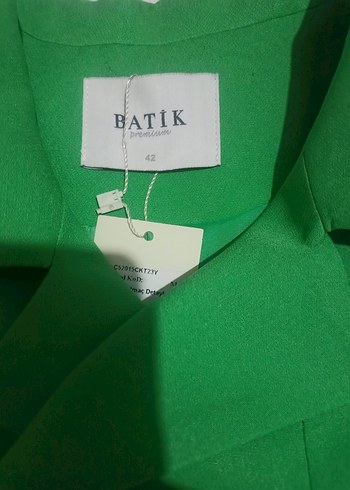 Yeşil Düğmeli Kadın Blazer Ceket - Görsel 5