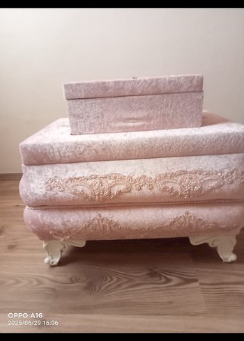 Pastel Pembe çeyiz sandığı Kutusu