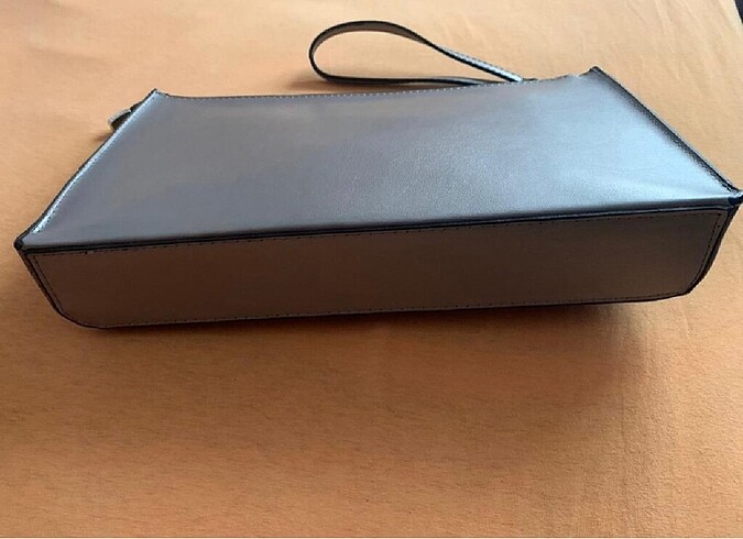 Divarese divarese krokodil deri vizon clutch çanta