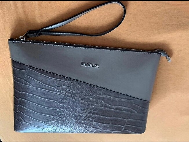 Beden divarese krokodil deri vizon clutch çanta