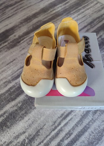 Sarı unisex Bebek İlk Adım Ayakkabısı Macco