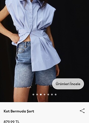 40 Beden mavi Renk H&M şort
