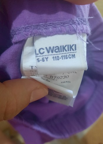 5 Yaş Beden mor Renk Kız Çocuk Mor Elastik Bel Tayt
