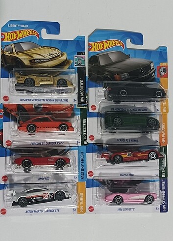 Mercedes, Nissan, Audi, Corvette,BMW,Mazda,Aston Martin,Porsche