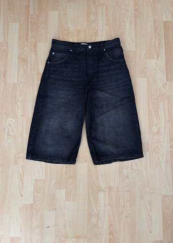 Bershka Siyah Denim Kot Sort