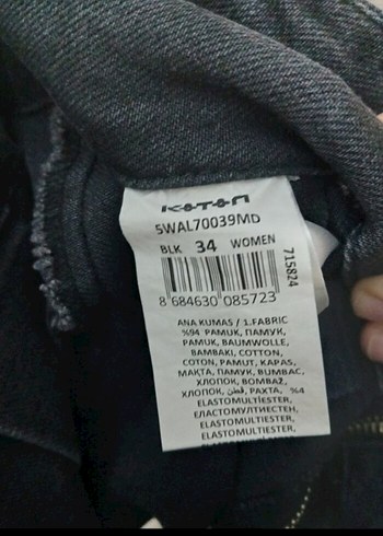 Kemerli Siyah Mini Denim Etek - Görsel 4