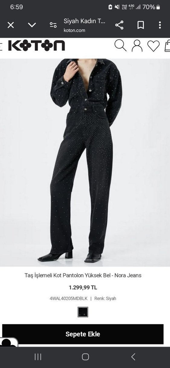 Koton taşlı jean - Görsel 2