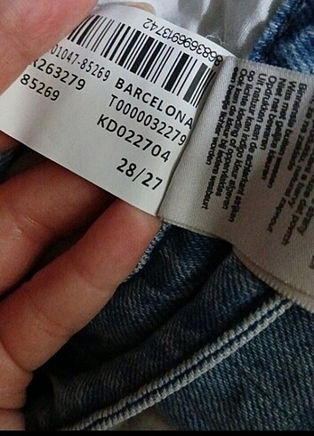 Mavi Barcelona kolej gölgeli yırtıklı ındigo mavisi jean pantolo - Görsel 6