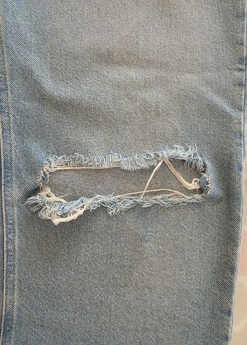 Mavi Barcelona kolej gölgeli yırtıklı ındigo mavisi jean pantolo - Görsel 9