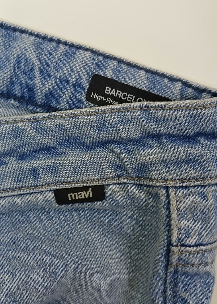 Mavi Barcelona kolej gölgeli yırtıklı ındigo mavisi jean pantolo - Görsel 5