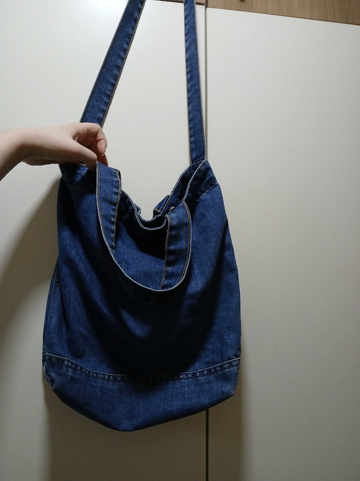 Lacivert Kot Kadın Çanta - Görsel 2