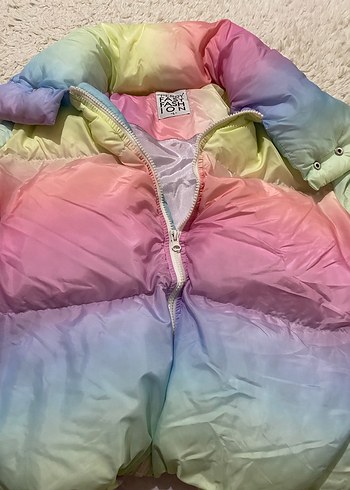 Kadın Çok Renkli puff mont - Görsel 3