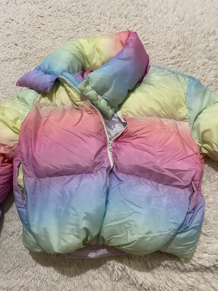 Kadın Çok Renkli puff mont - Görsel 2