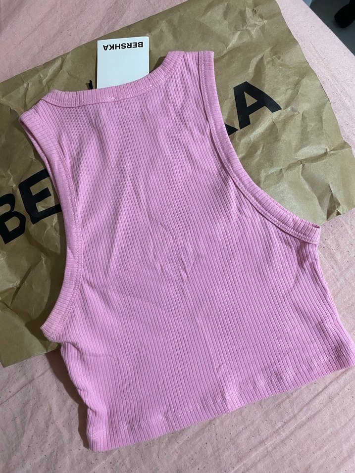 Bershka Pembe Kısa Crop Top - Görsel 2