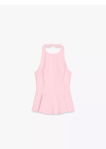 Zara Pembe Straplez Denim Kadın Bluz - Görsel 2