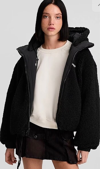 Bershka çift taraflı mont