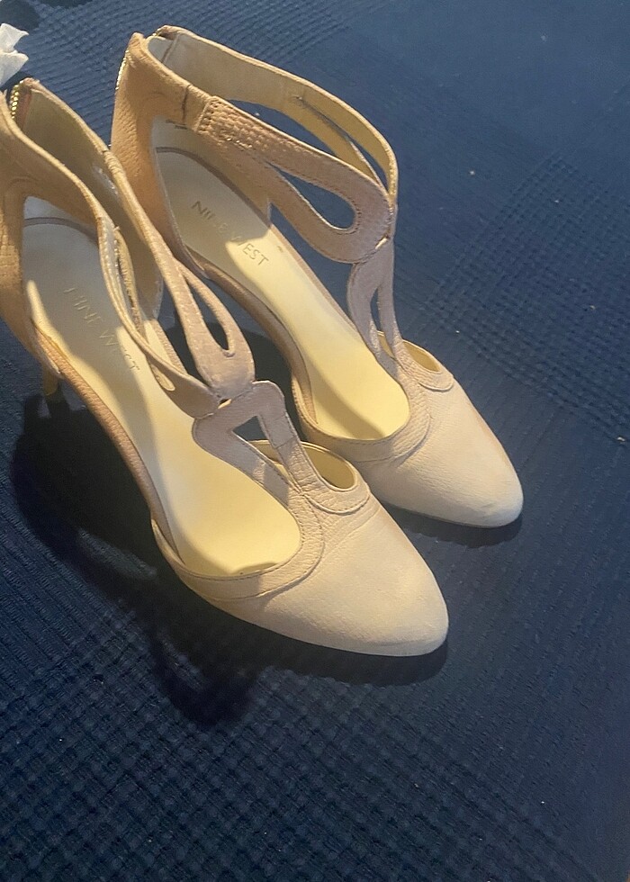 Abiye Nine west pudra bayan ayakkabı - Görsel 2