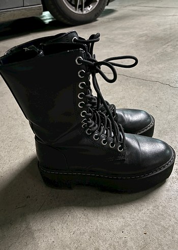 H&M Siyah deri bayan bot 37
