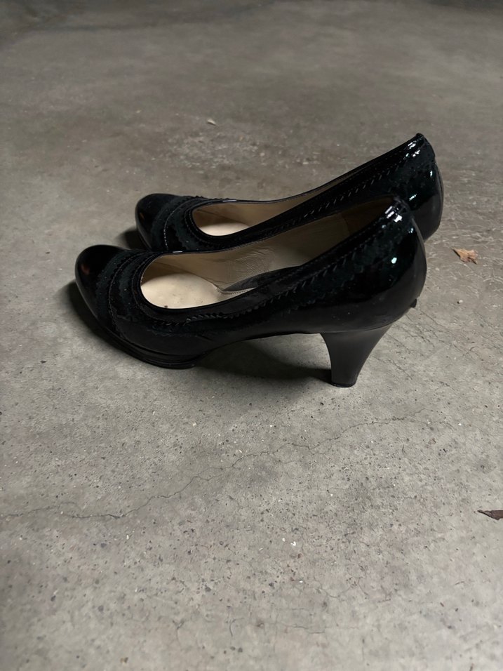 Mige Siyah Rugan Stiletto Topuklu Kadın Ayakkabı - Görsel 2