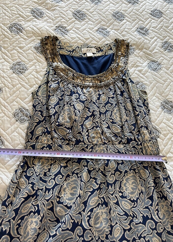 LOFT Yakası Pul işlemeli Elbise - Görsel 5