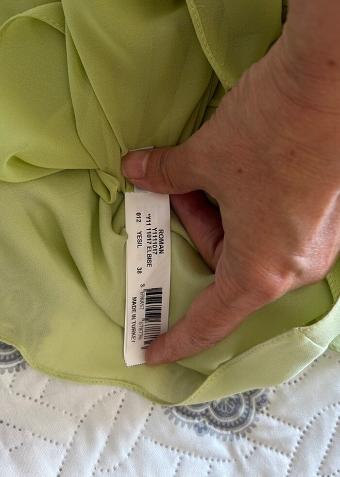 Roman Abiye İpek Elbise - Görsel 4