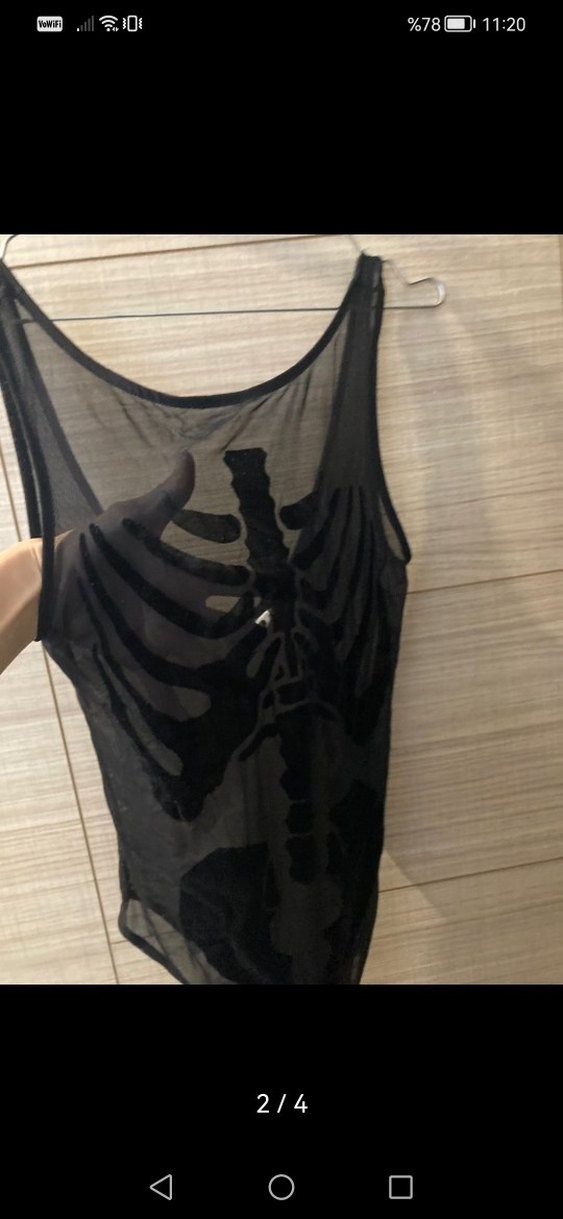 Şeffaf Siyah Gotik Desenli tranparan - Görsel 2