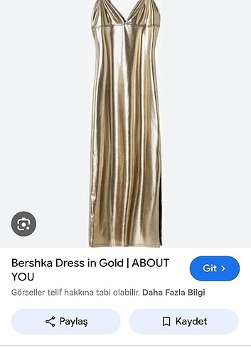 Metalik parlak elbise 