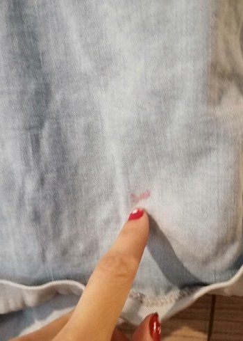 Kadın Açık Mavi Mini Denim Şort - Görsel 2