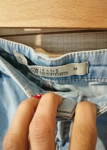 Kadın Açık Mavi Mini Denim Şort - Görsel 3