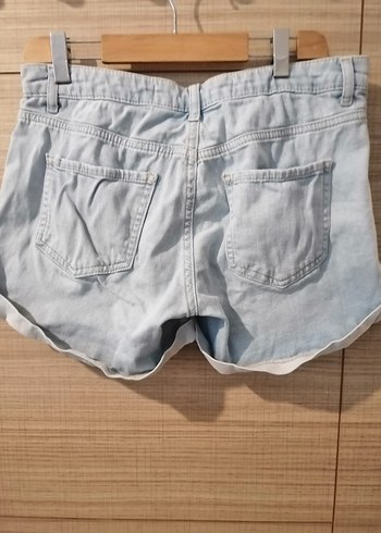 Kadın Açık Mavi Mini Denim Şort - Görsel 4