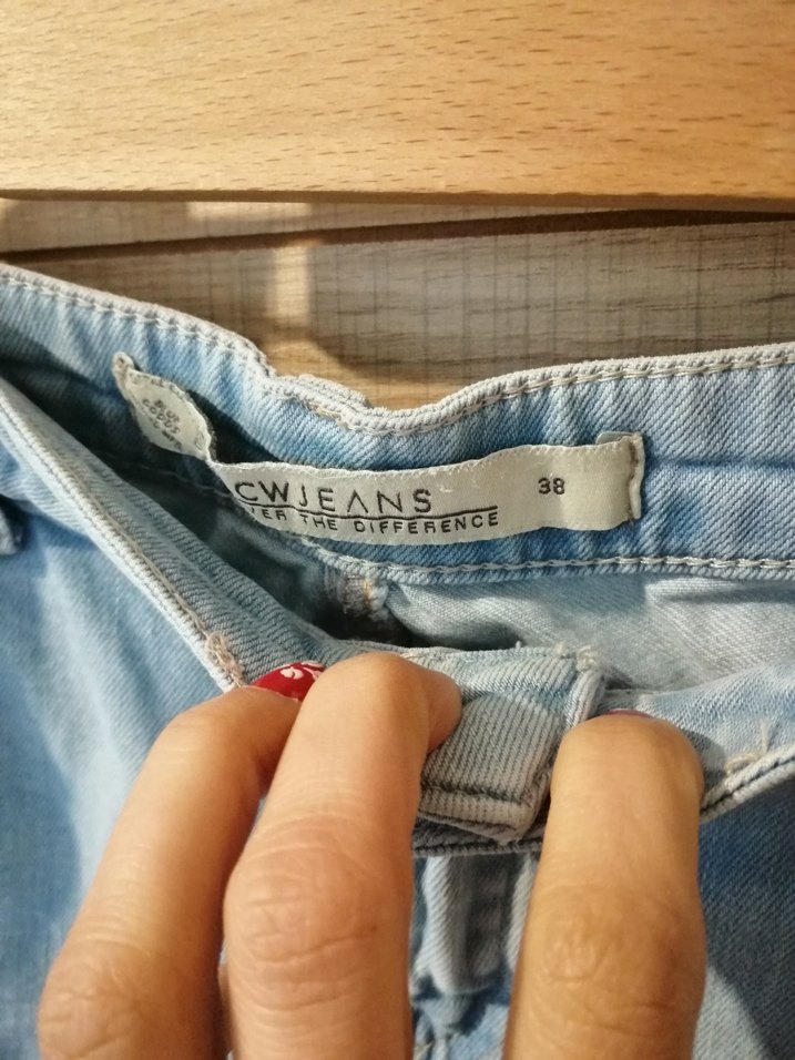Kadın Açık Mavi Mini Denim Şort - Görsel 3