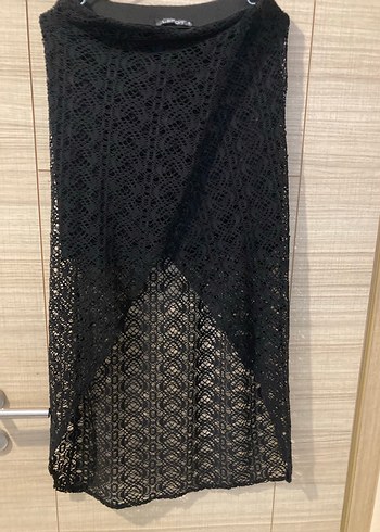 Dantel Detaylı Siyah Bohem Uzun Eteği - Görsel 3